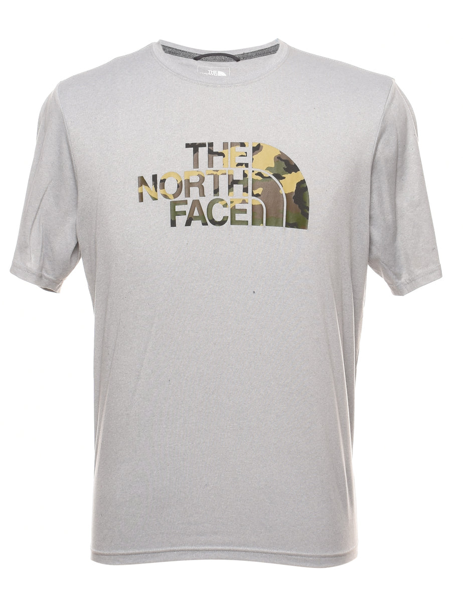 The North Face Grey Green Nylon T Shirt M