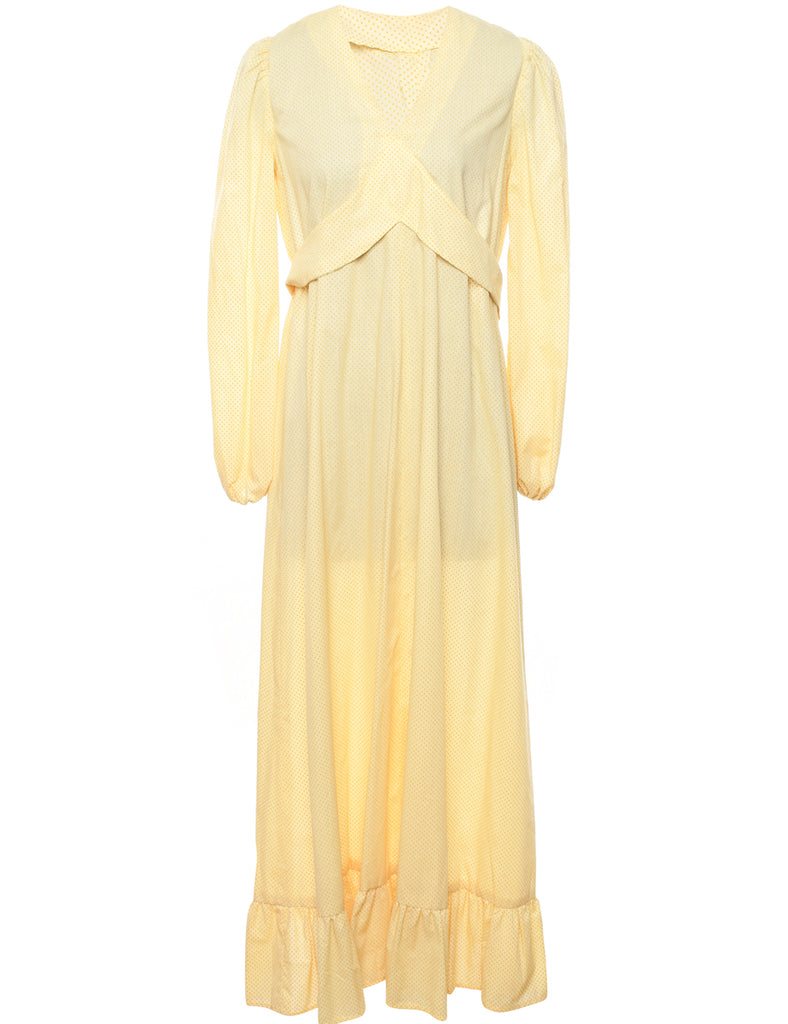 1970s Long Sleeved Dress - M