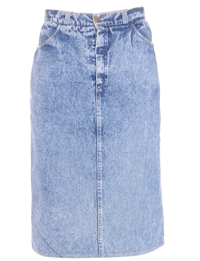 Beyond Retro Label Acid Wash Denim Skirt