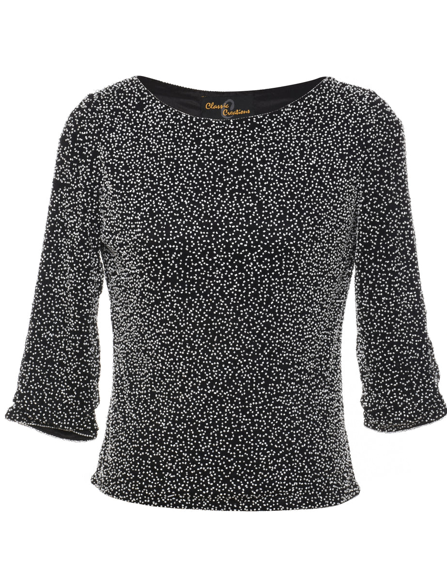 Beaded Evening Top M