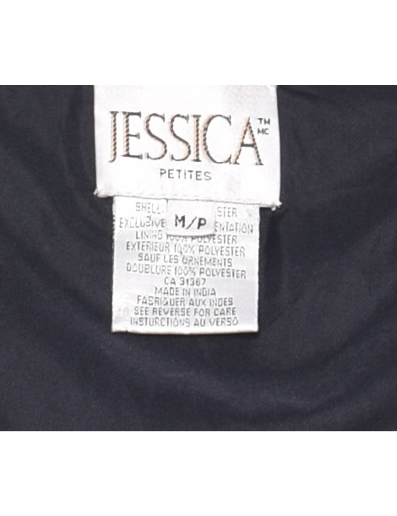 Beaded Navy Evening Jacket - M