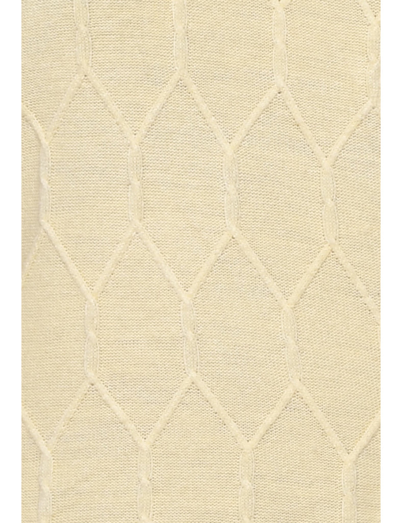 Beaded Pale Yellow Jumper - M