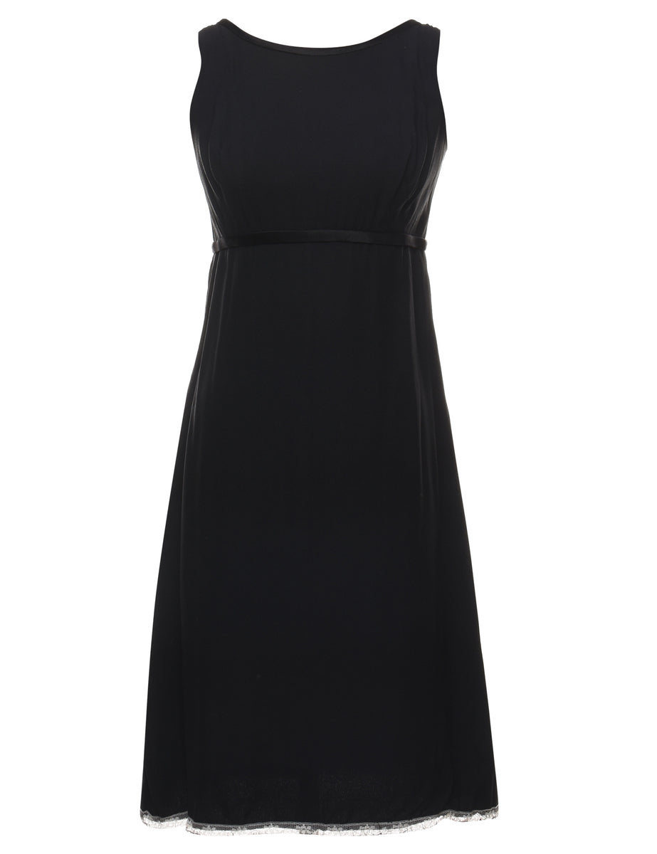Women's Black 1960s Boat Neck Midi Dress Black, S | Beyond Retro