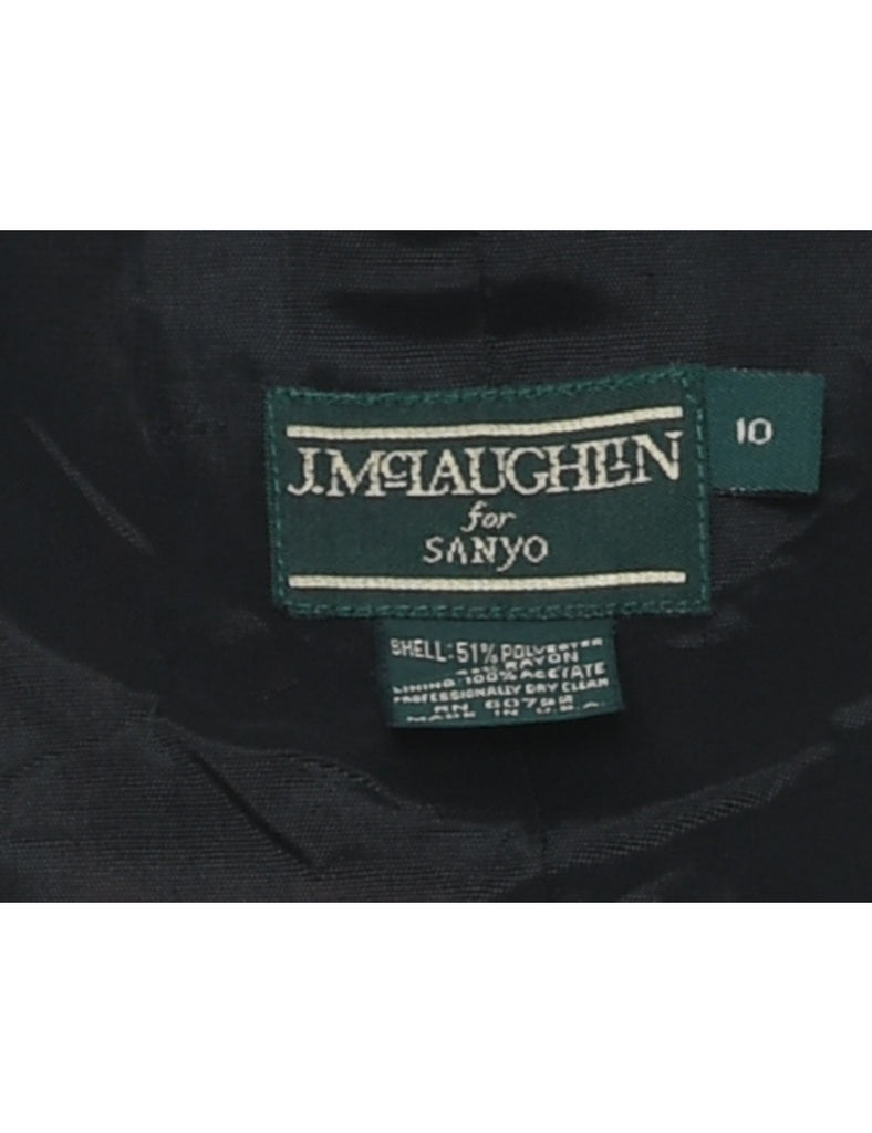 Black 1990s Embroidered Waistcoat - M