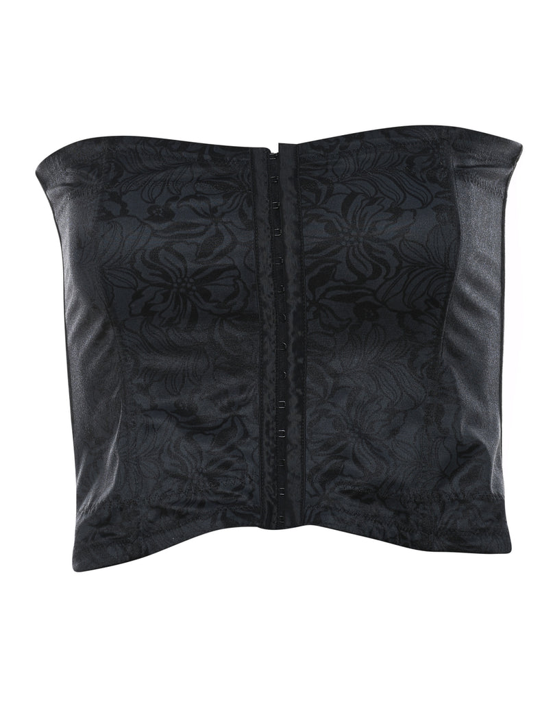 Black Floral Print Corset - S