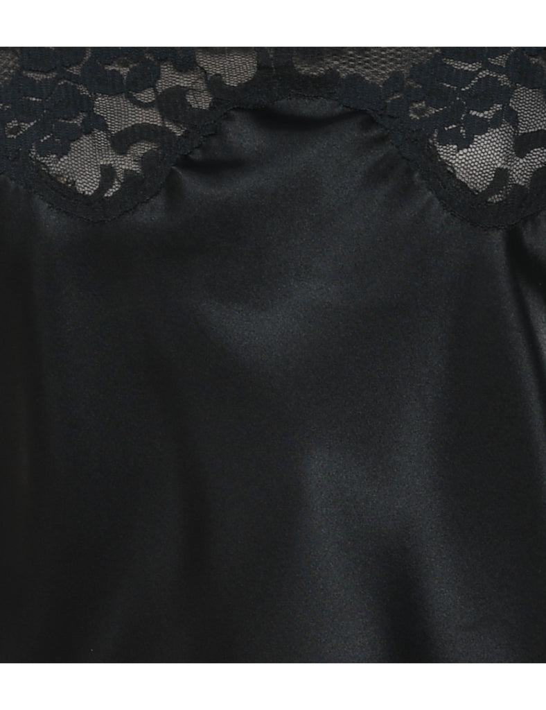 Black Lace Trim Camisole - S