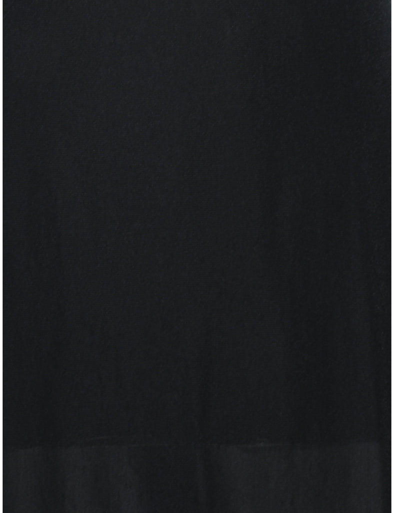 Black Lace Trim Slip - M