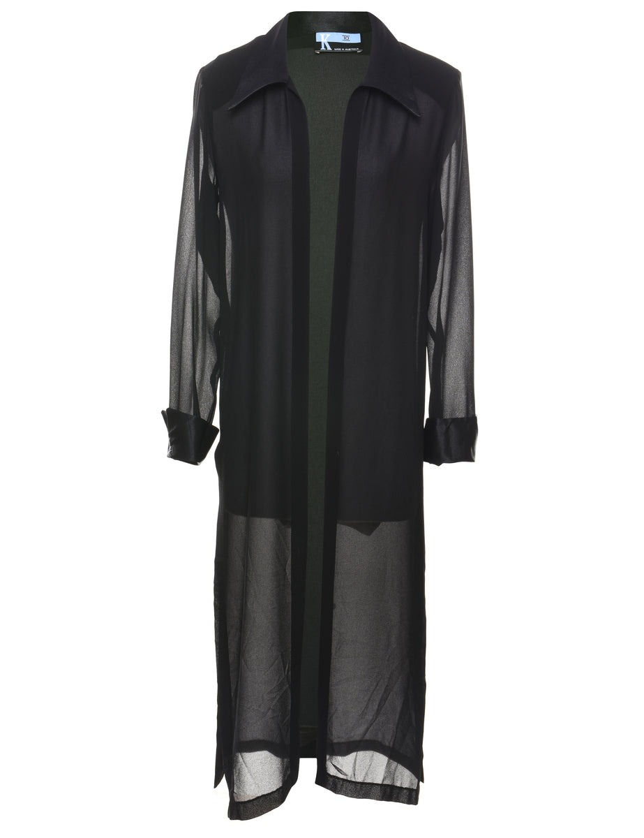 Women's Black Sheer Classic Jacket Black, M Beyond Retro E00924600