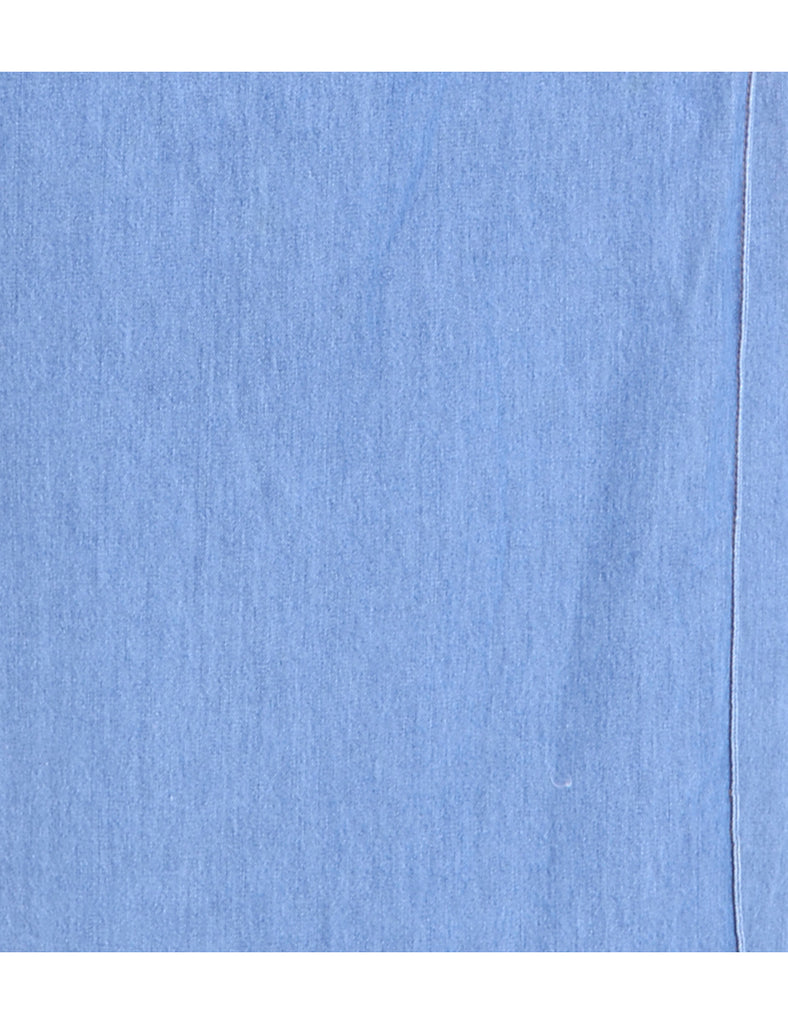 Beyond Retro Label Button Through Midi Skirt