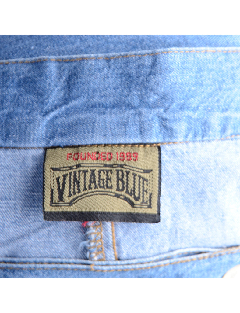 Beyond Retro Label Button Through Midi Skirt