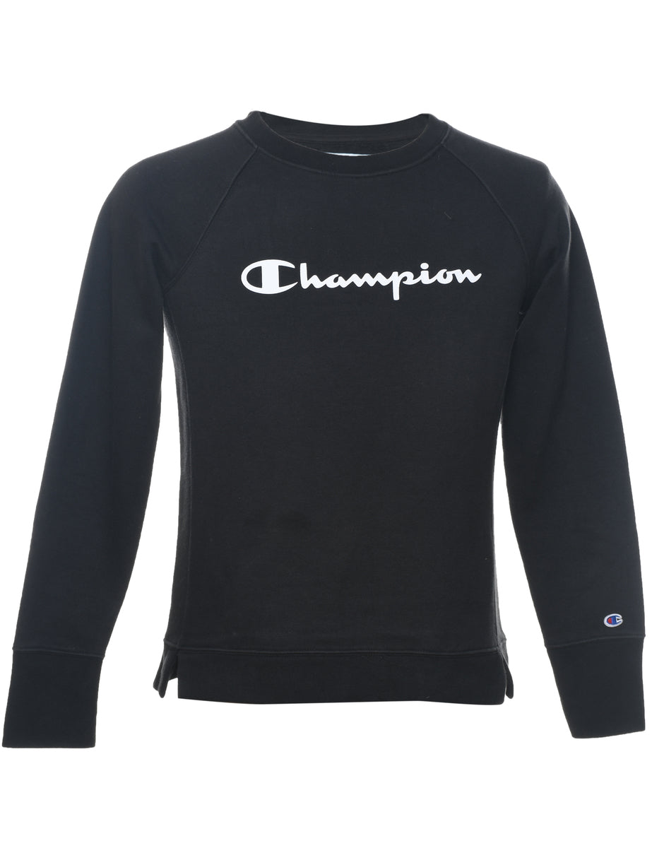 Champion Black Embroidered Sweatshirt S - Main Image