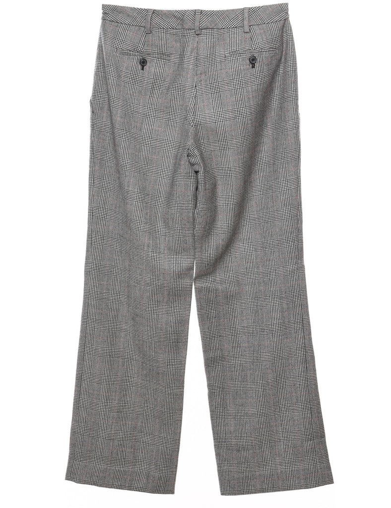 Dark Grey Dogtooth Trousers - W30 L31