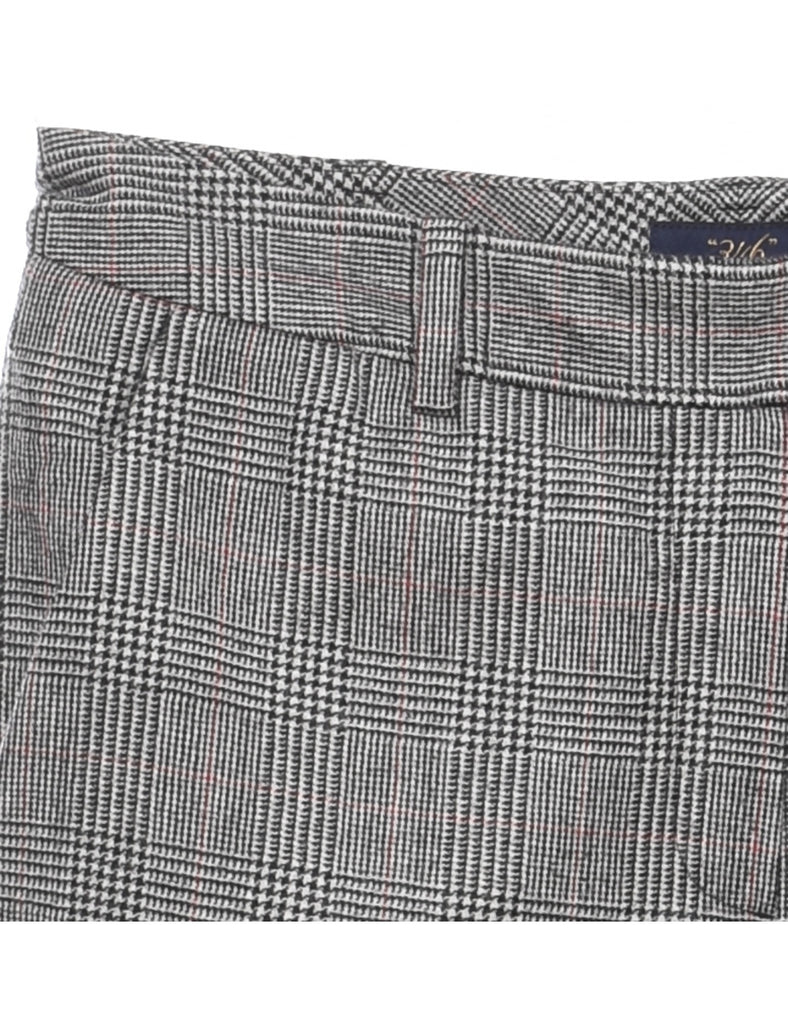 Dark Grey Dogtooth Trousers - W30 L31