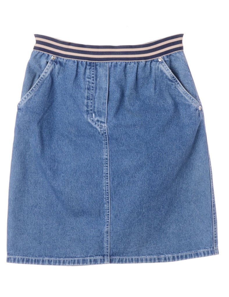 Beyond Retro Label Denim Mini Skirt