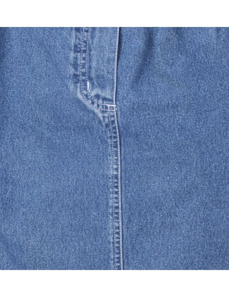 Beyond Retro Label Denim Mini Skirt