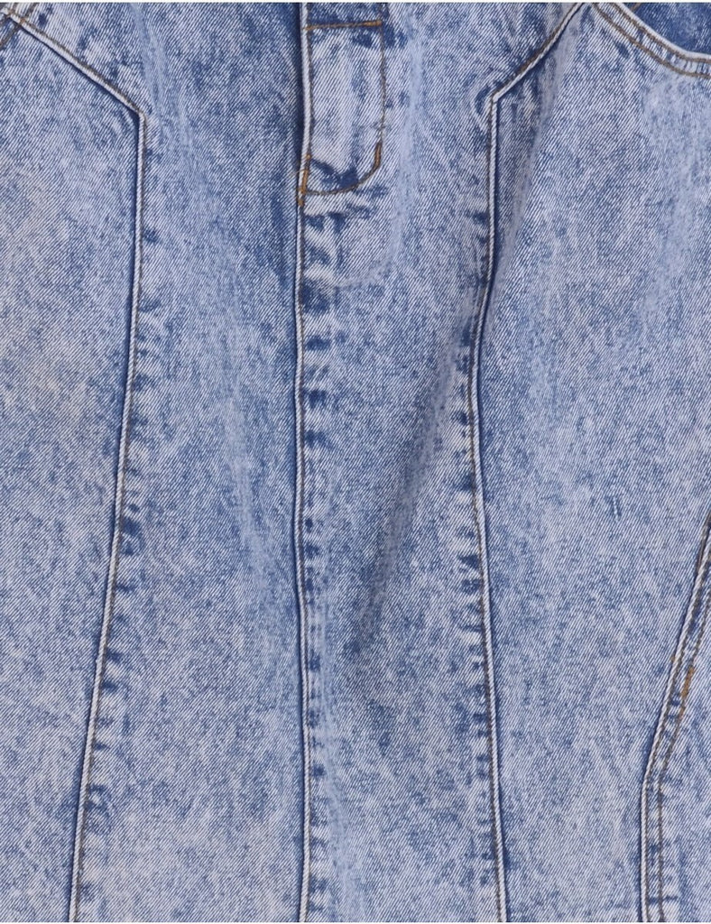 Beyond Retro Label Denim Mini Skirt