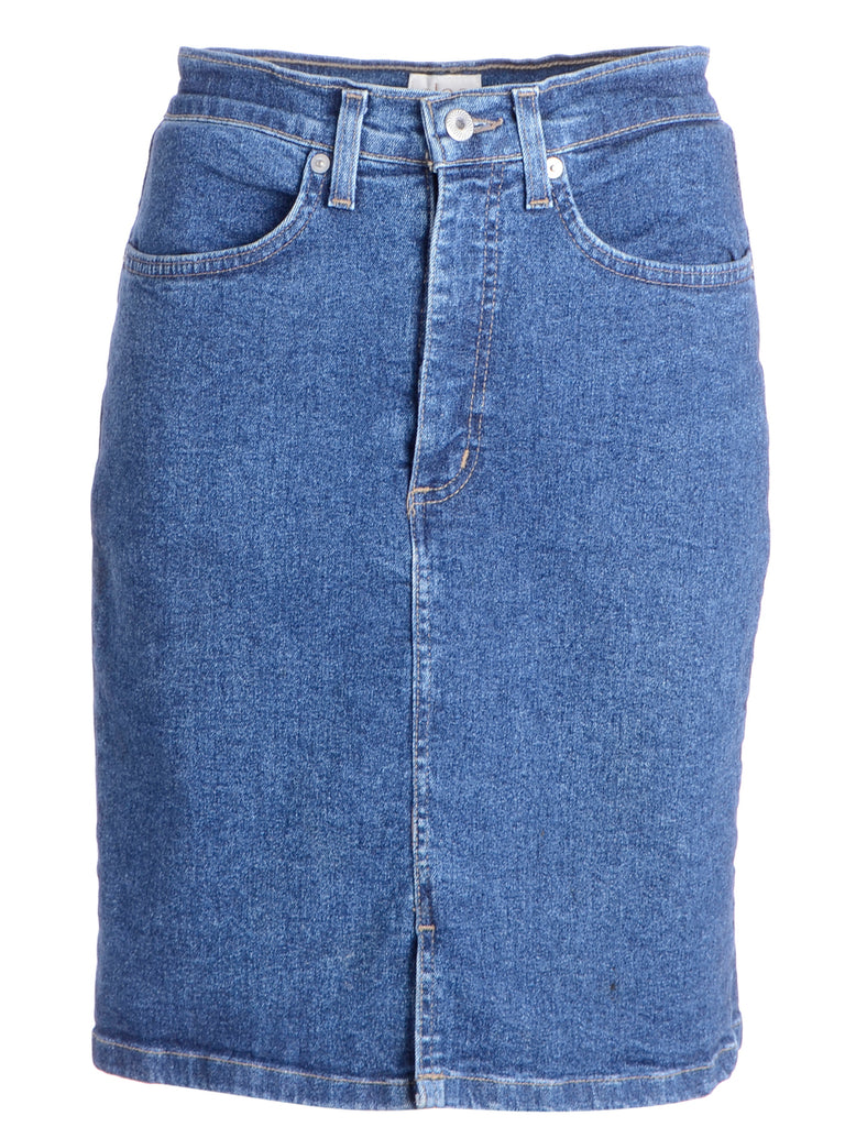 Beyond Retro Label Denim Pencil Skirt