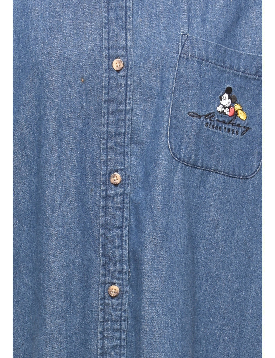 Women s Disney Disney Denim Shirt Denim XL Beyond Retro