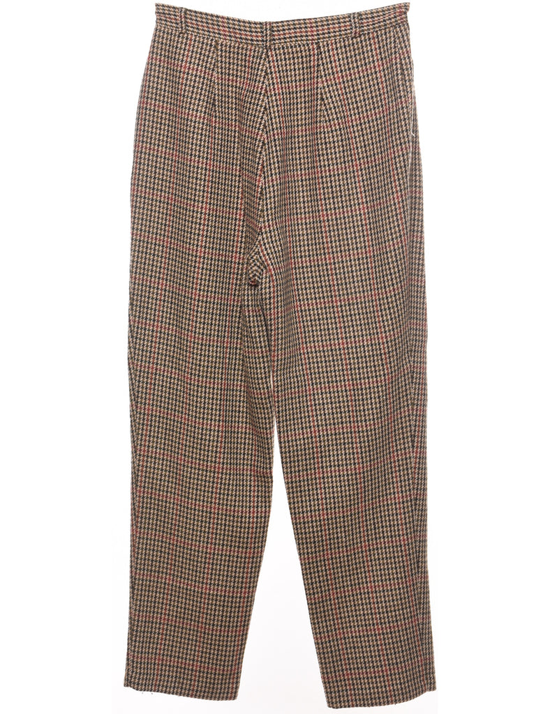 Dogtooth Multi-Colour Tapered-Fit Trousers - W31 L31