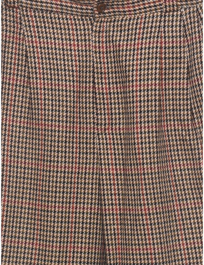 Dogtooth Multi-Colour Tapered-Fit Trousers - W31 L31