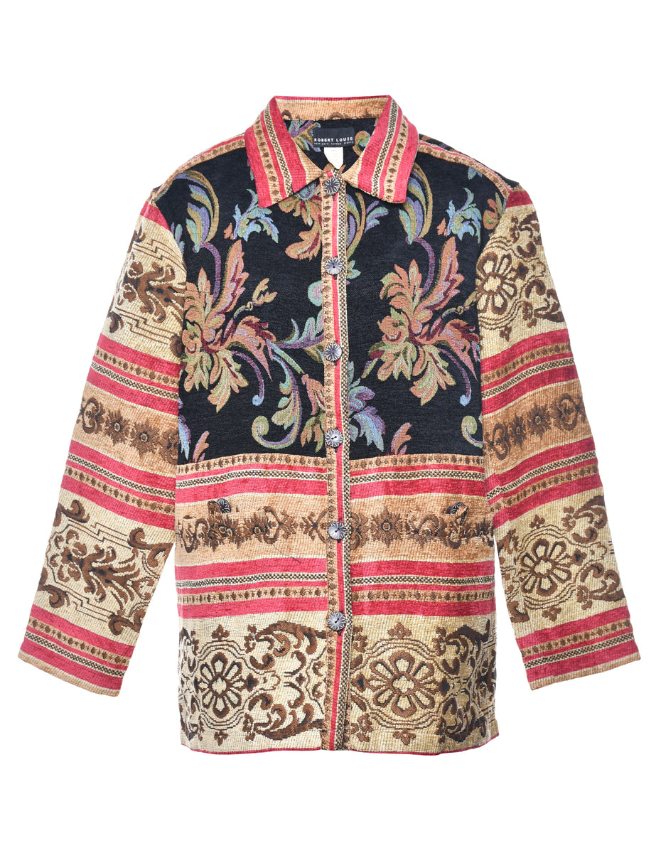 Tapestry Jacket W/floral Pattern