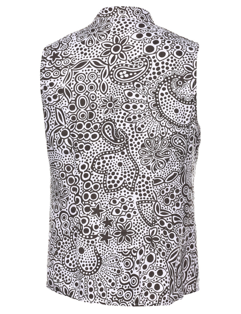 Floral Sleeveless Shirt - M