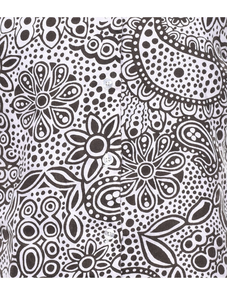 Floral Sleeveless Shirt - M