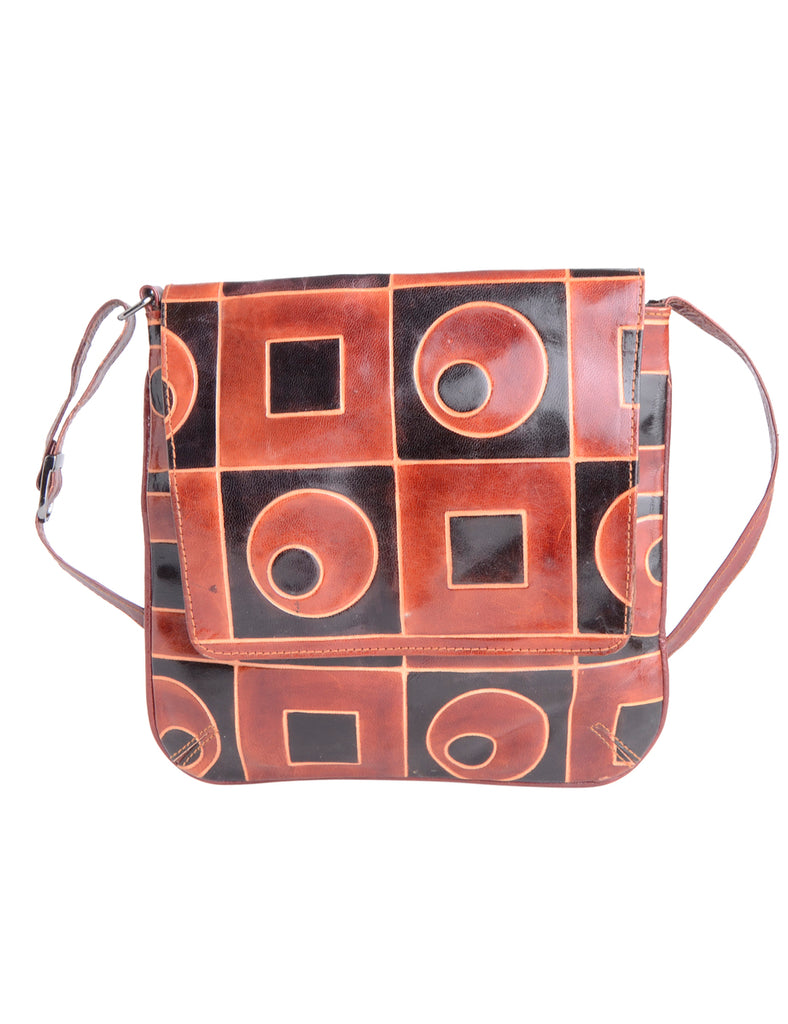 Beyond Retro Label Geometric Pattern Shoulder Bag