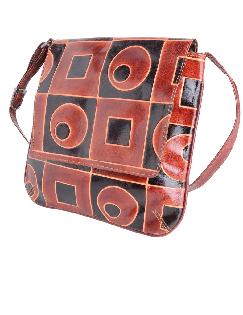 Beyond Retro Label Geometric Pattern Shoulder Bag
