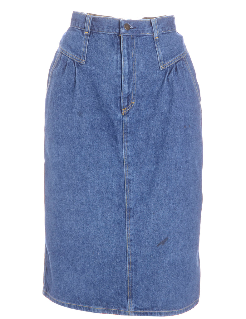 Beyond Retro Label Knee Length Denim Skirt