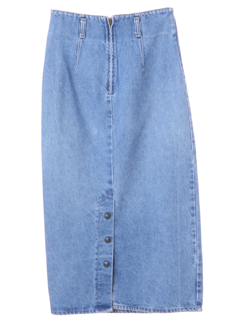 Beyond Retro Label Light Wash Midi Skirt
