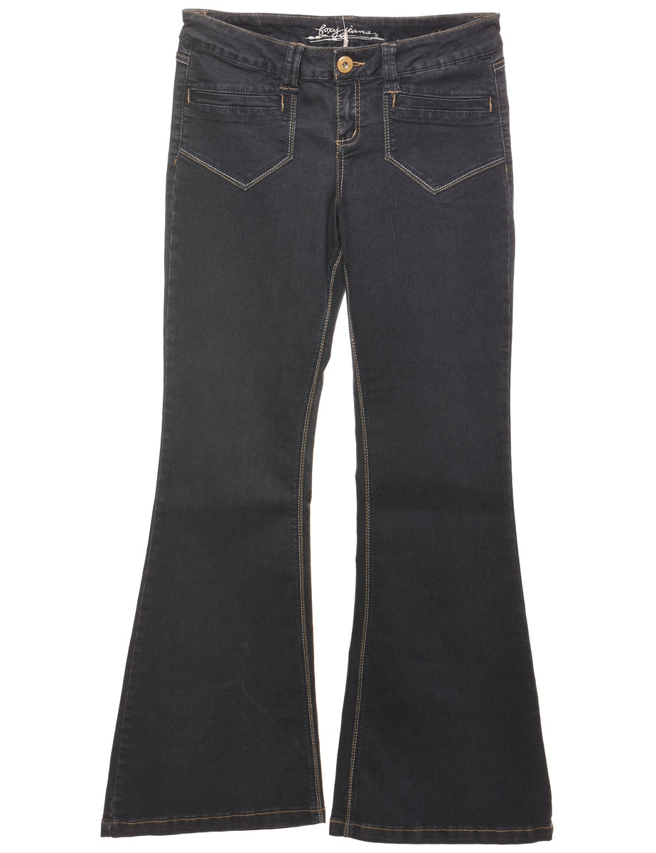 Black women's jeans sales with white stitching