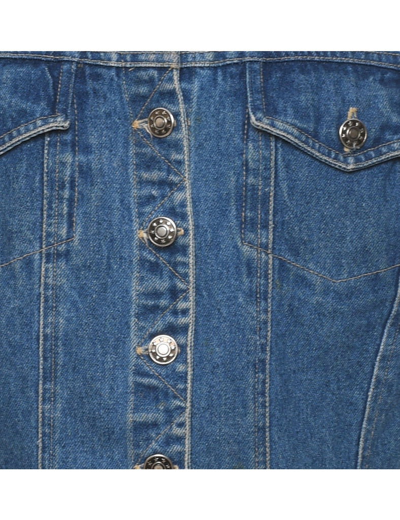 Medium Wash Denim Jacket Vest - L