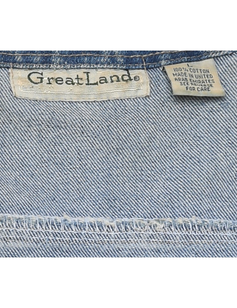 Medium Wash Denim Jacket Vest - L