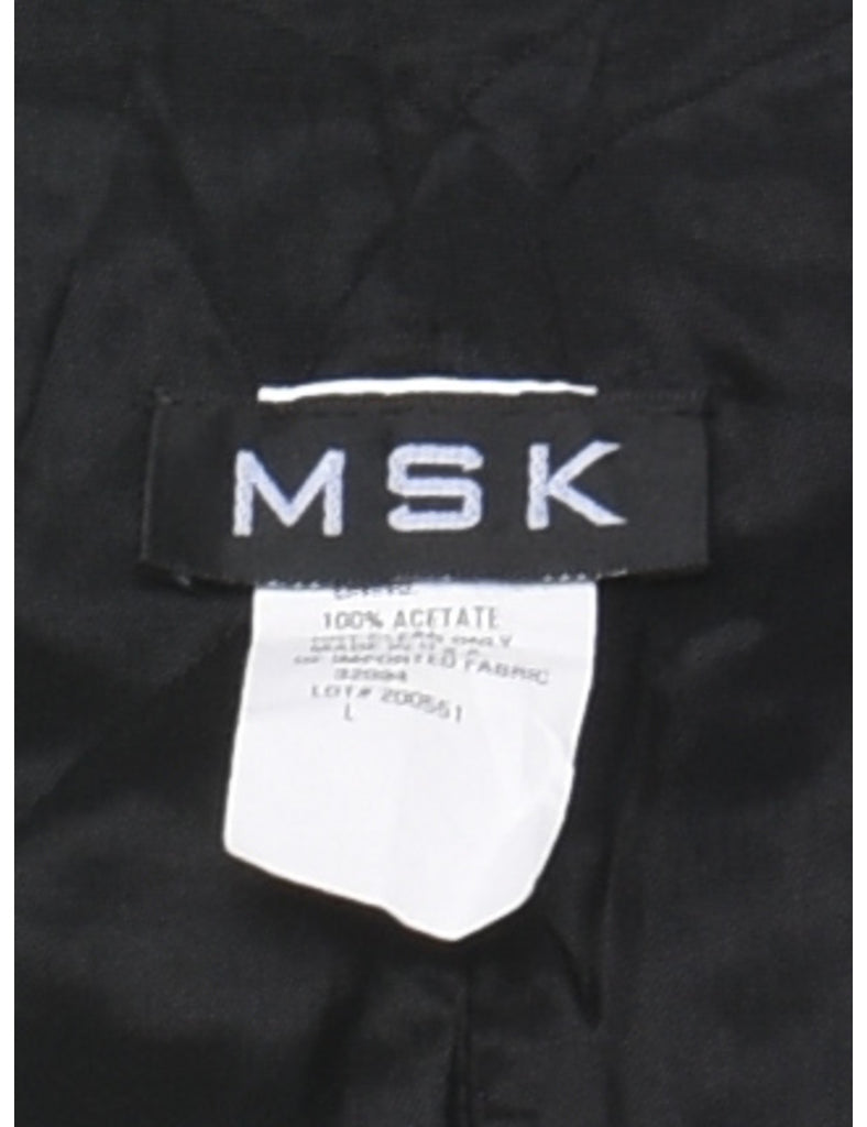 MSK Checked Brown & Green Metallic Evening Jacket - L