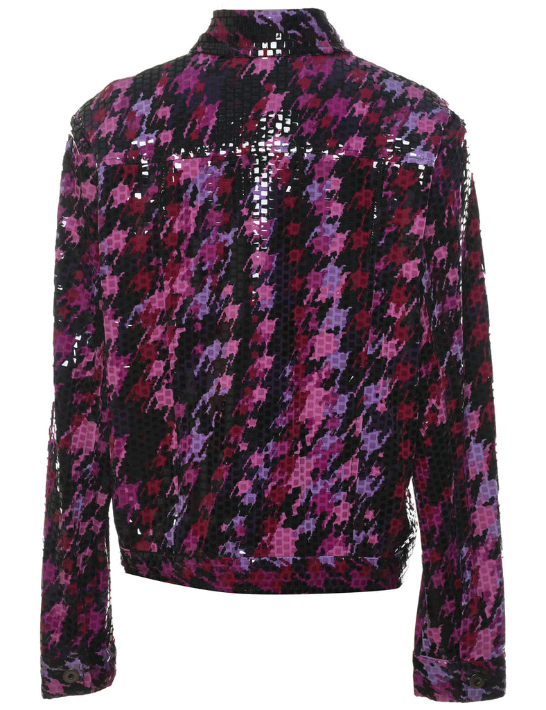 Multi-Colour Y2K Sequined Snakeskin Jacket - S