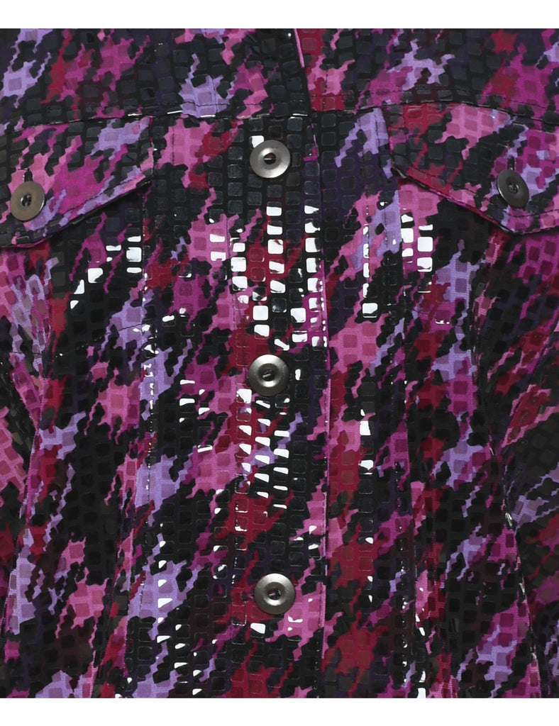 Multi-Colour Y2K Sequined Snakeskin Jacket - S