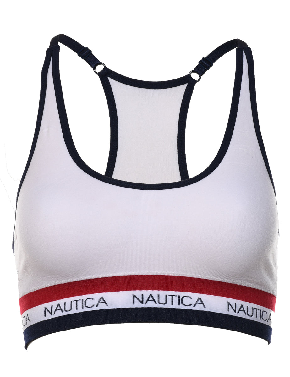 Women's Nautica Nautica White Sports Bra White, S