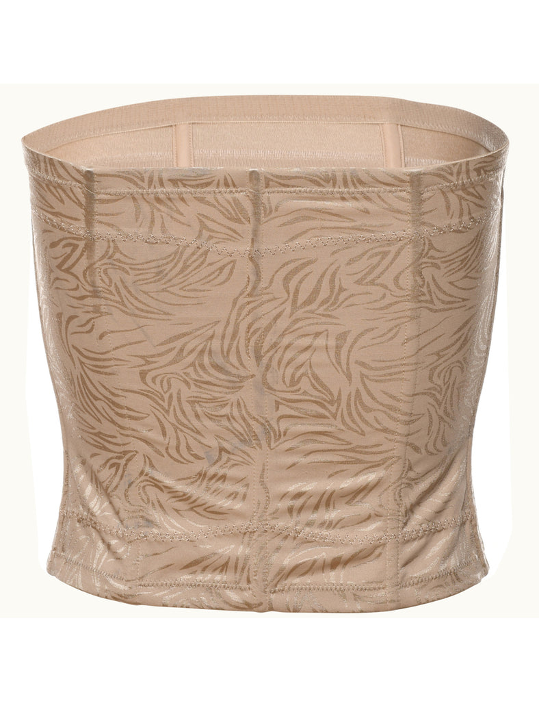 Patterned Light Brown Bandeau - S