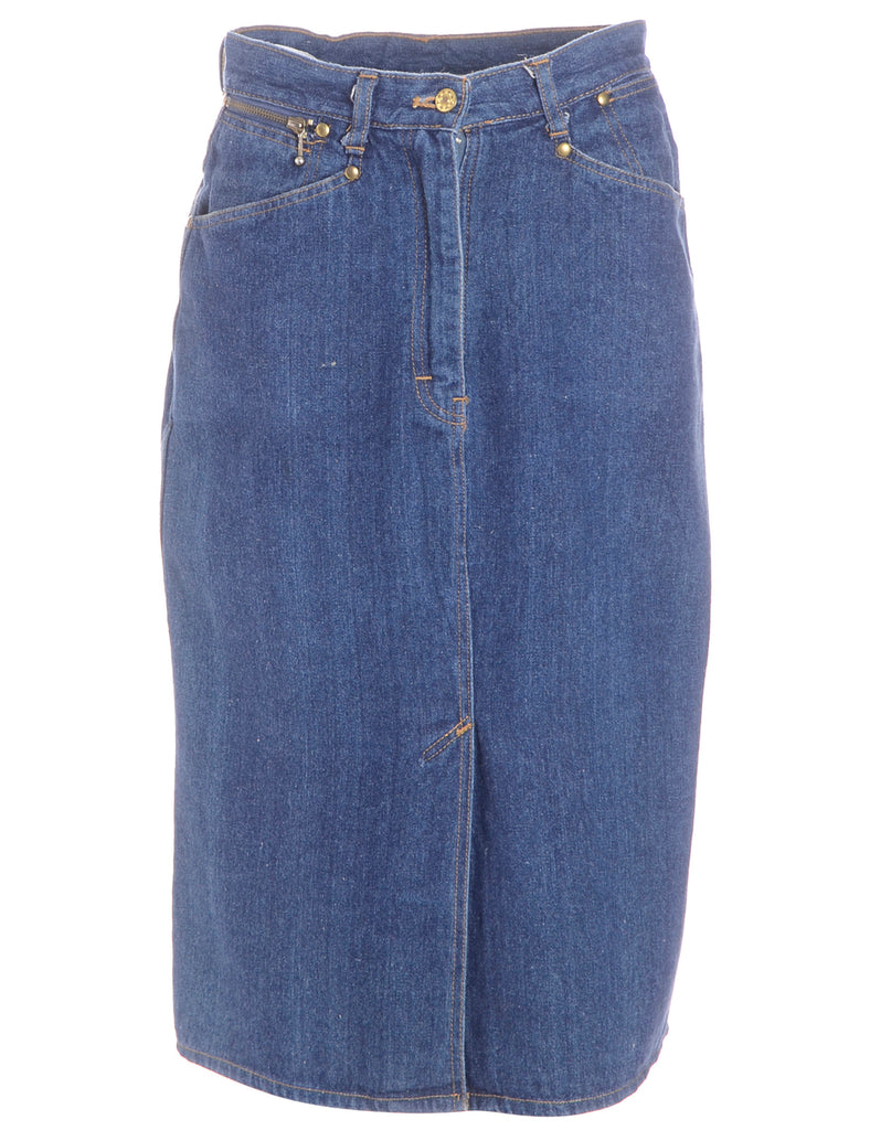 Beyond Retro Label Pencil Shape Denim Skirt