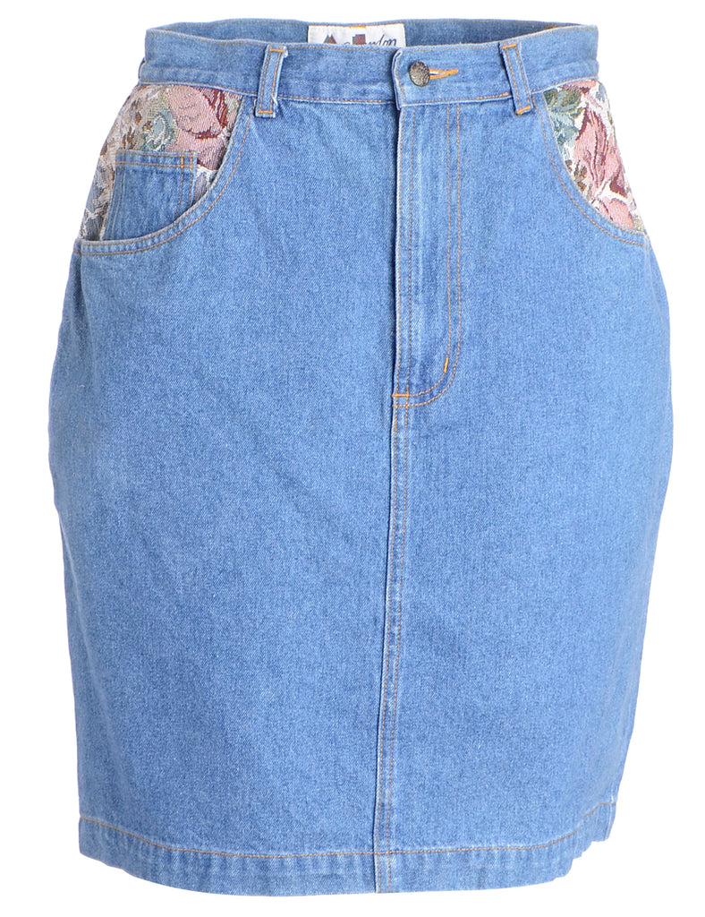 Beyond Retro Label Pencil Shape Denim Skirt