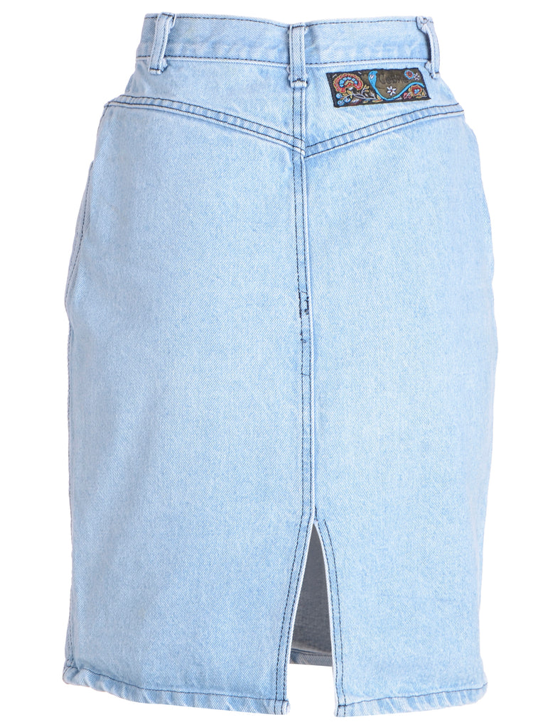 Beyond Retro Label Pencil Shape Denim Skirt