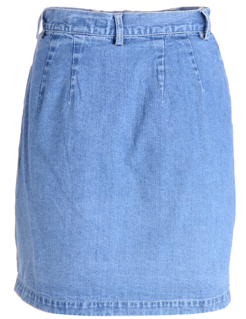 Beyond Retro Label Pencil Shape Denim Skirt