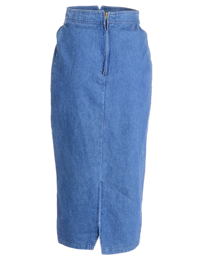 Beyond Retro Label Pencil Shape Denim Skirt