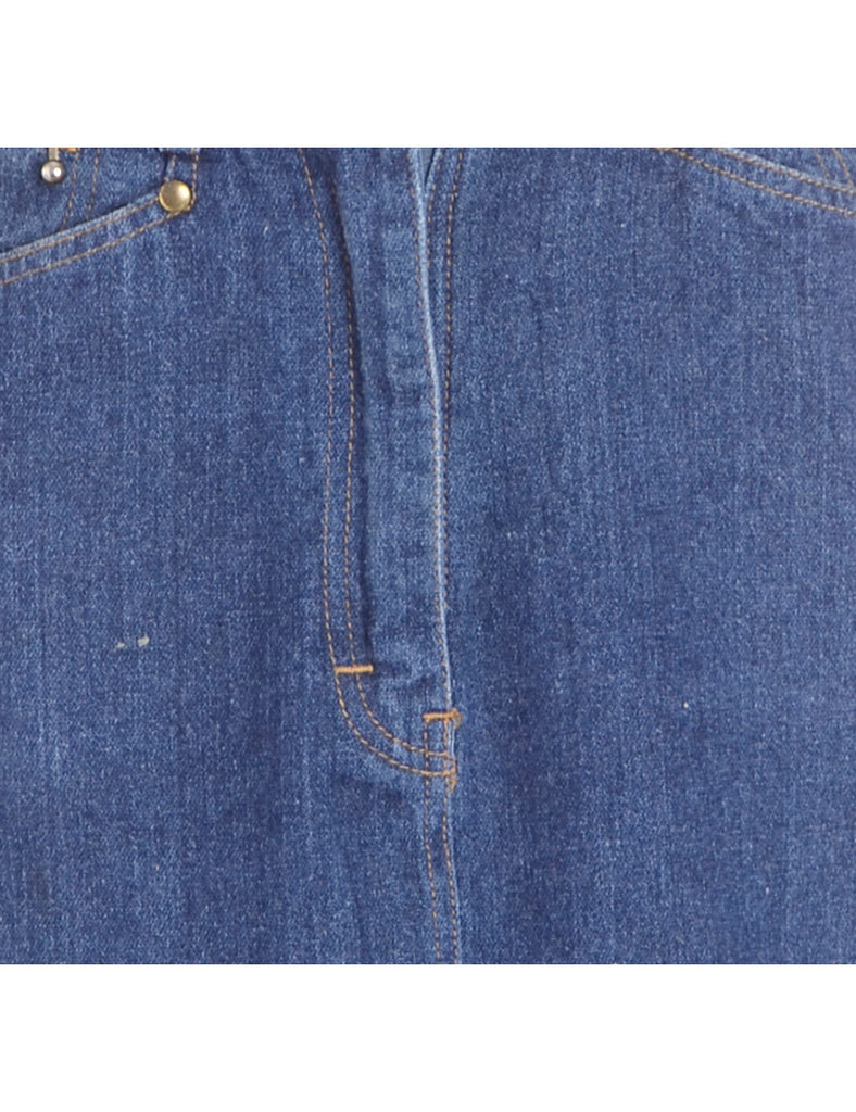 Beyond Retro Label Pencil Shape Denim Skirt