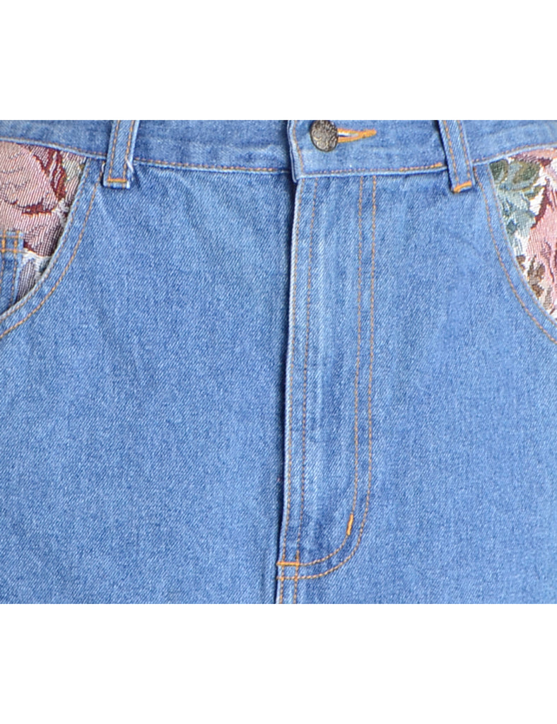 Beyond Retro Label Pencil Shape Denim Skirt