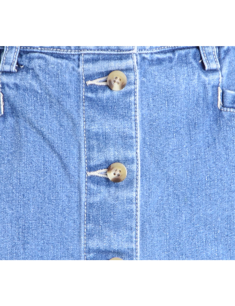 Beyond Retro Label Pencil Shape Denim Skirt