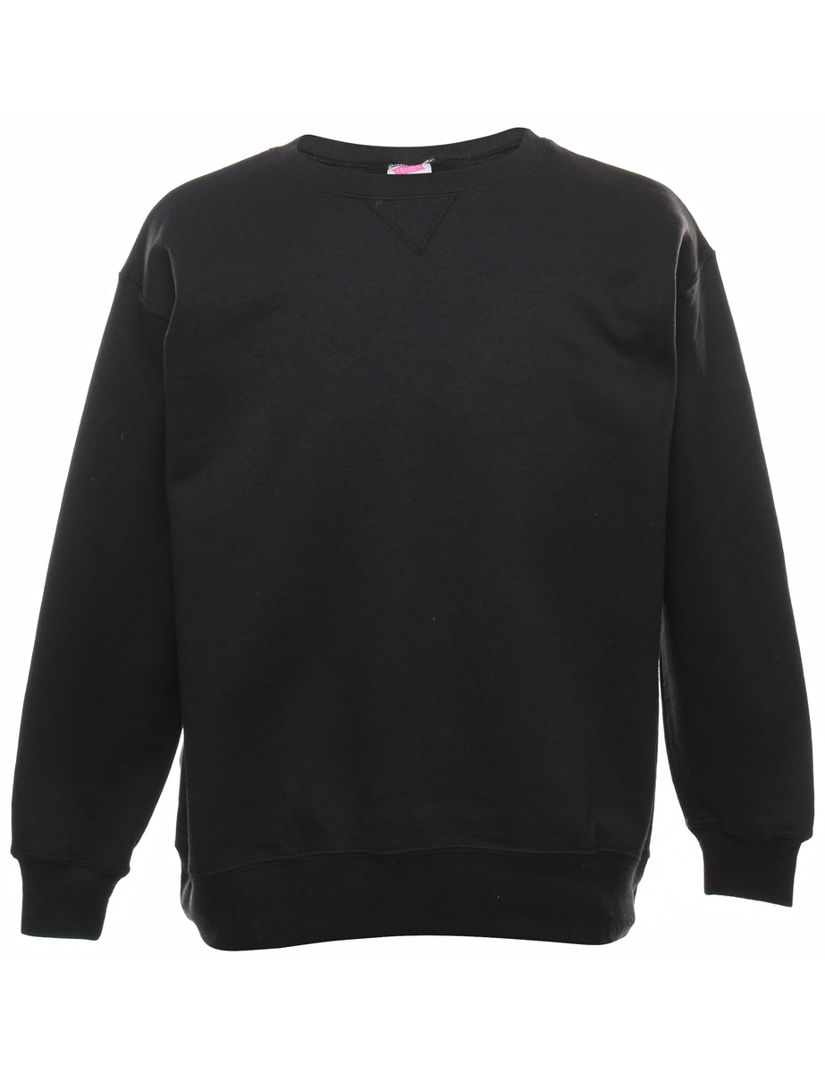 Plain black sweatshirt womens hotsell