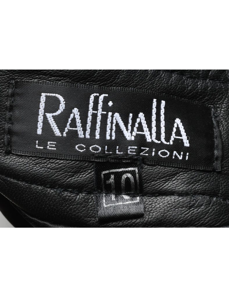 Raffinalla Black Leather Skirt - S