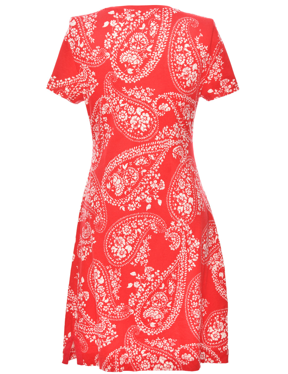 Women's Chaps Red Chaps Dress Red, L | Beyond Retro